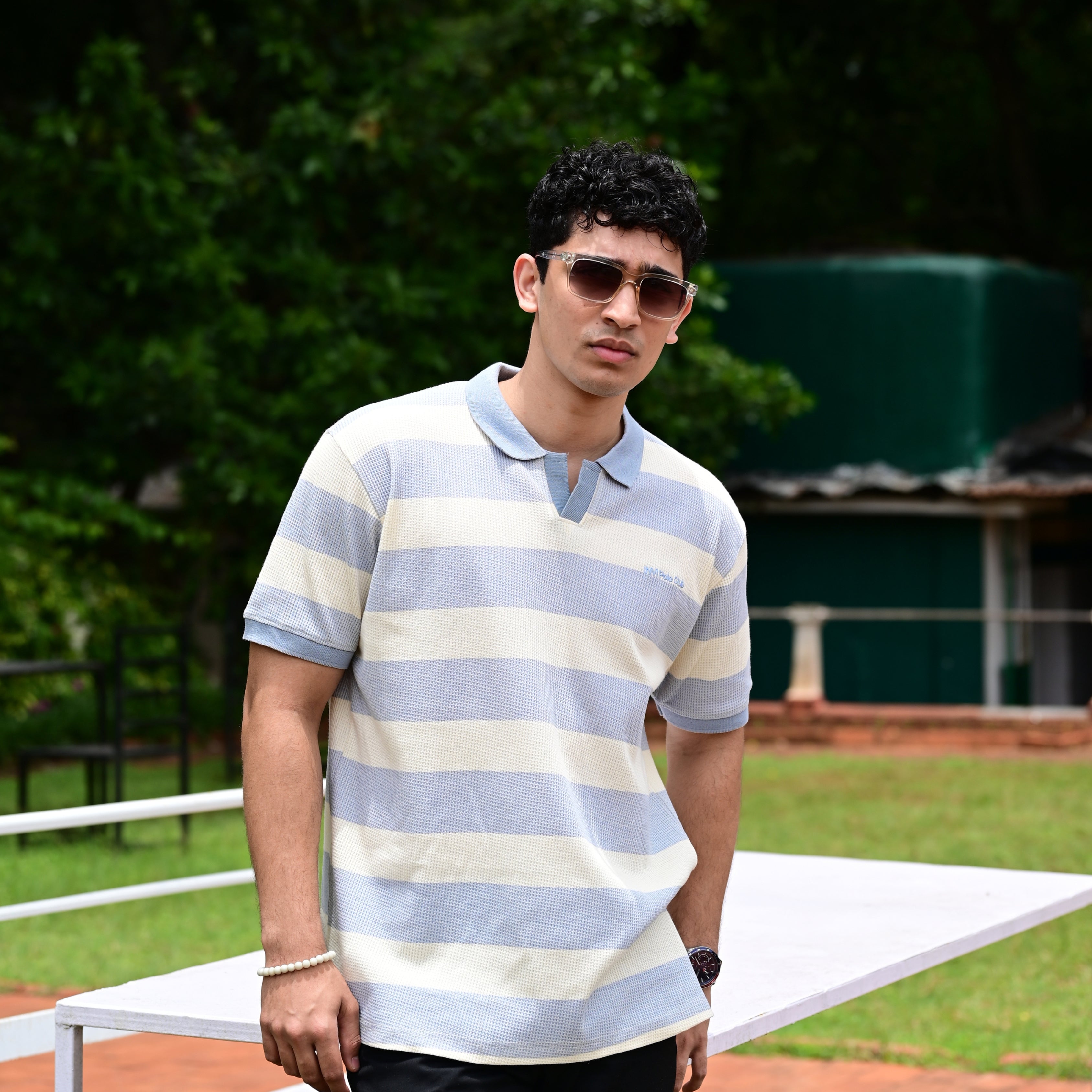BLUE STRIPPED POLO