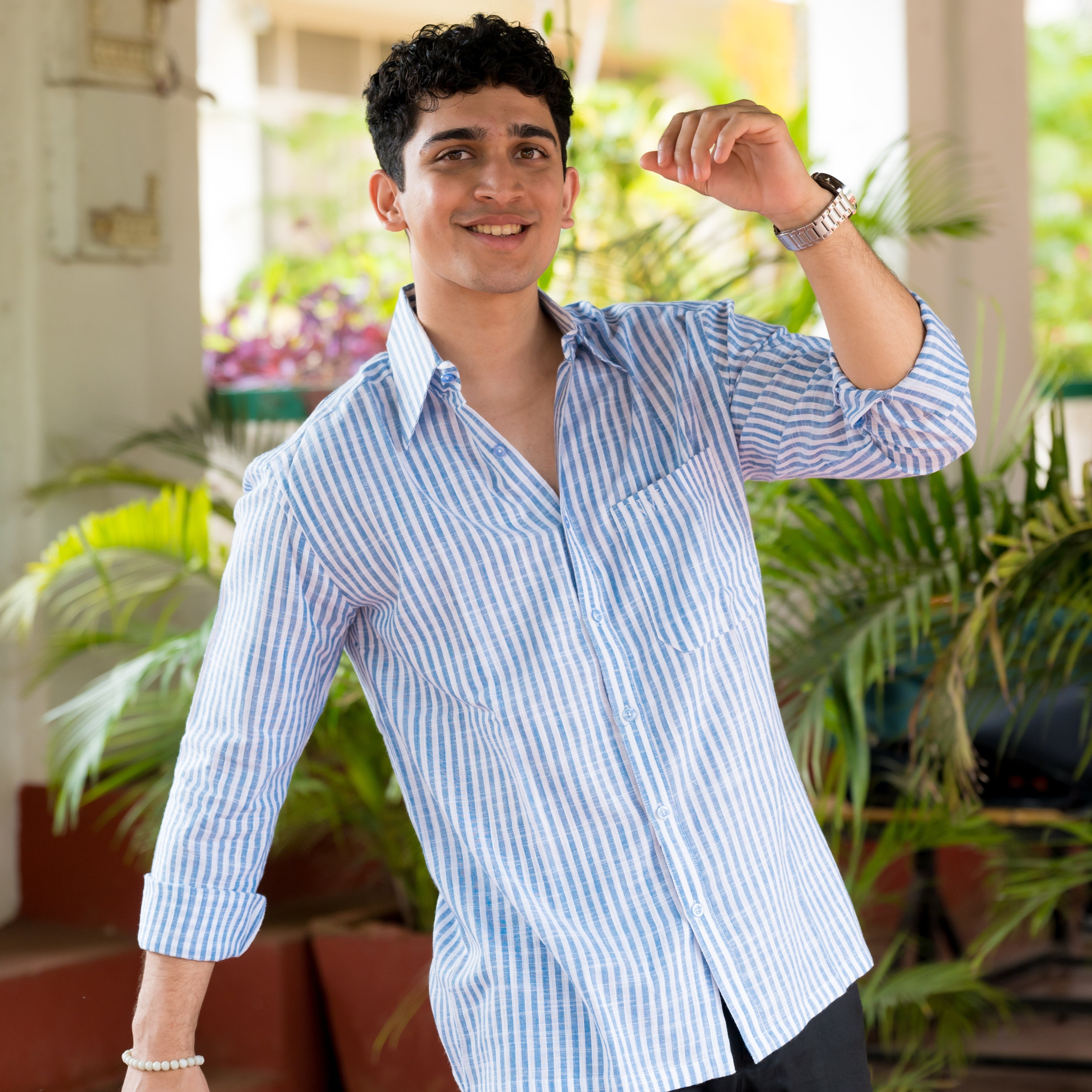 BLUE STRIPED SHIRT