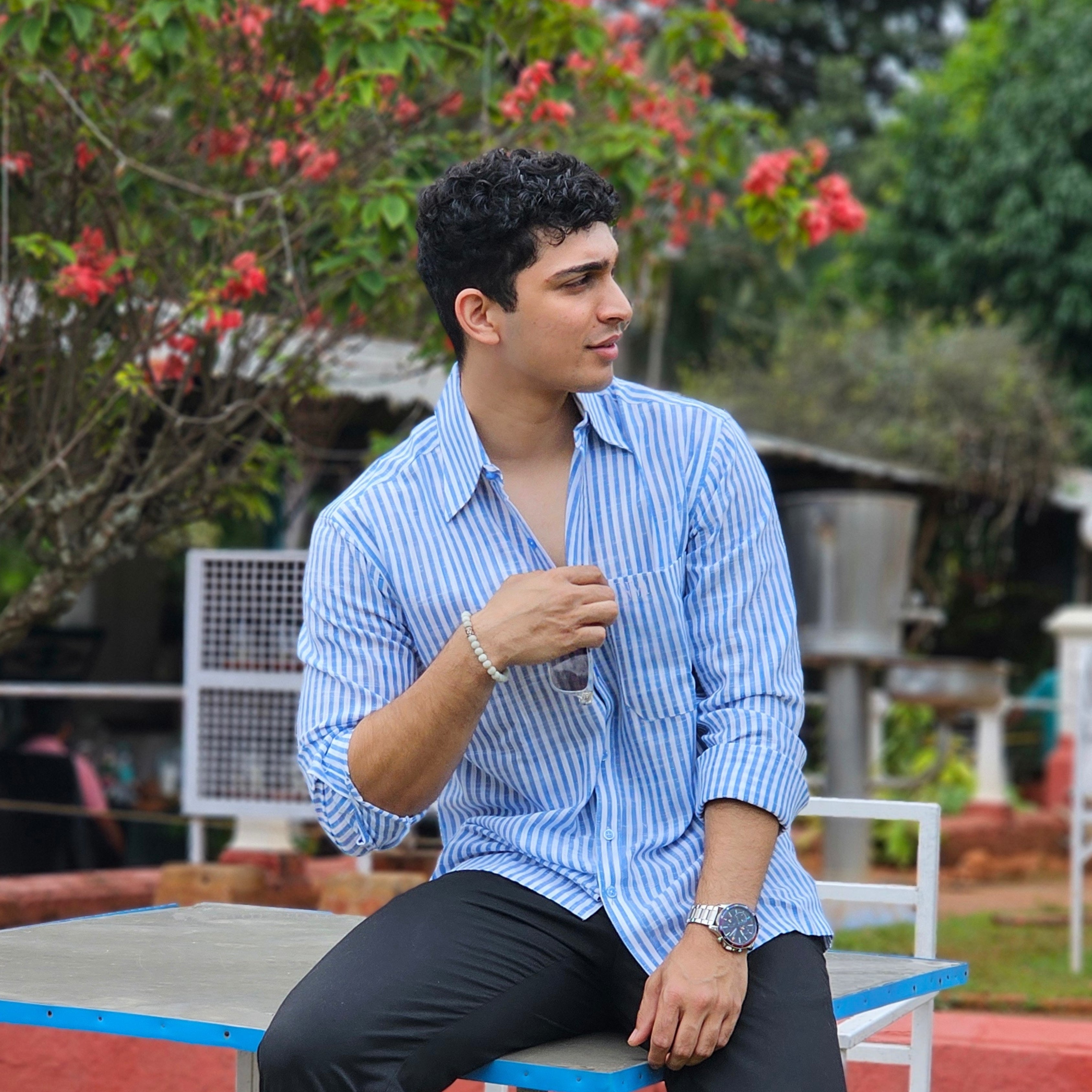 BLUE STRIPED SHIRT