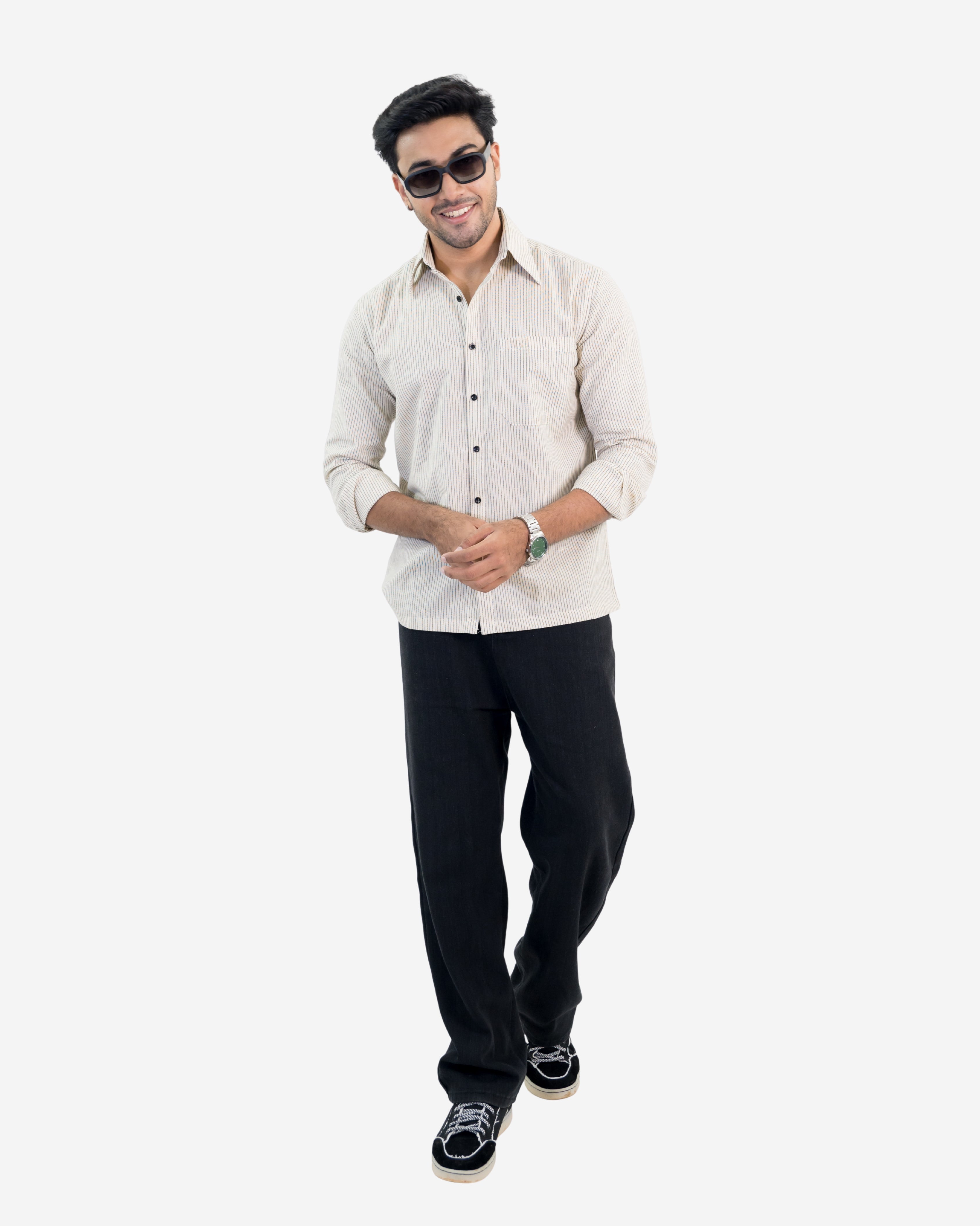 BLACK STRIPED SHIRT