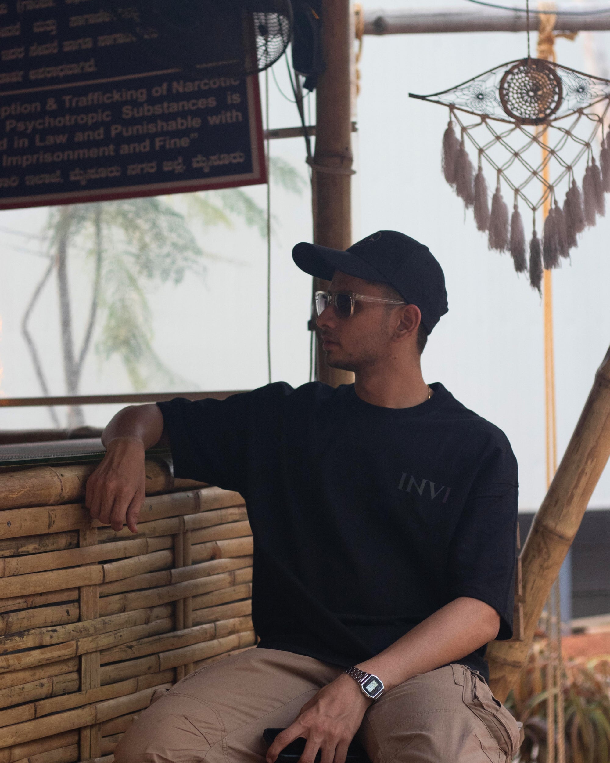 CORE BLACK BAGGY TEE