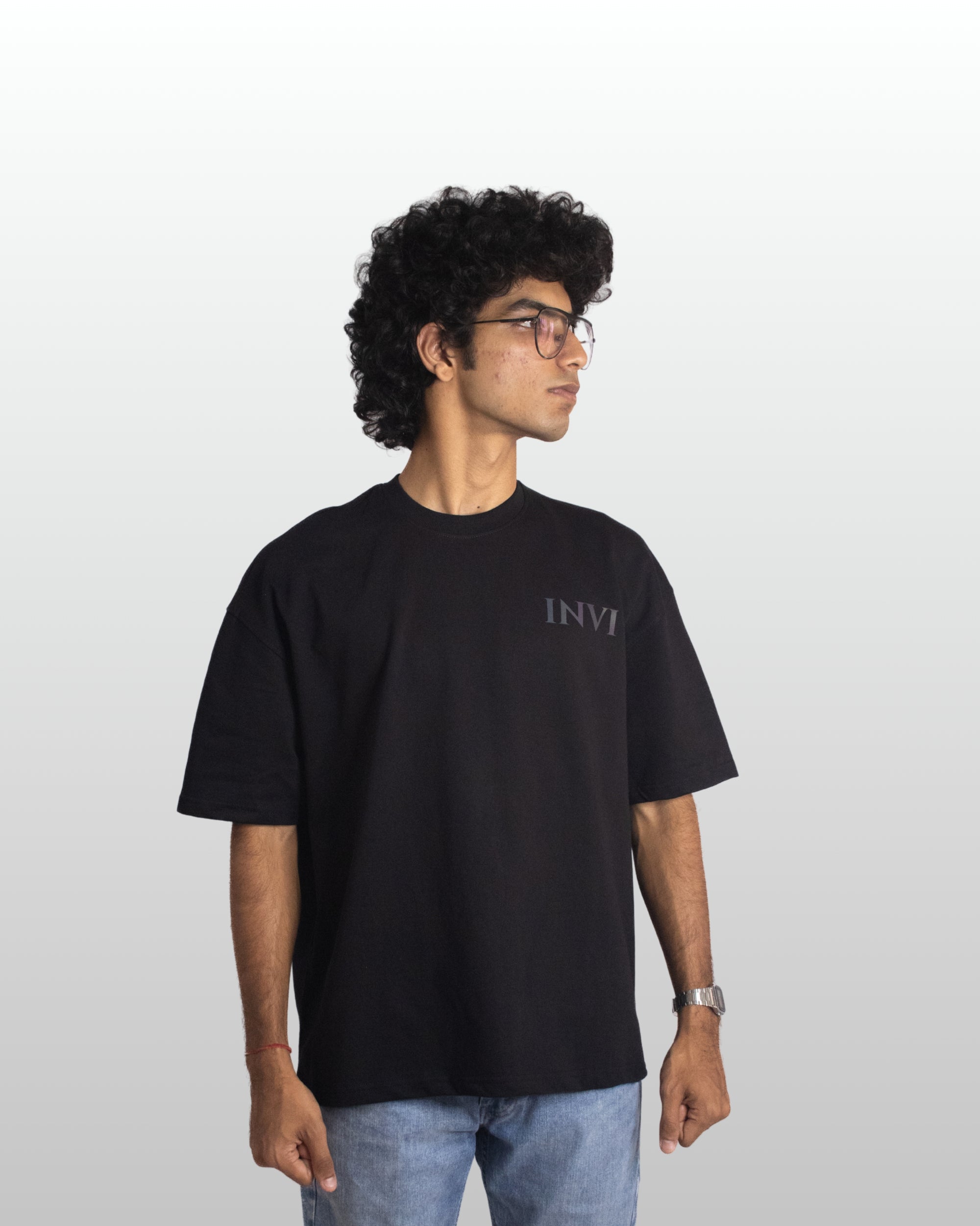 CORE BLACK BAGGY TEE