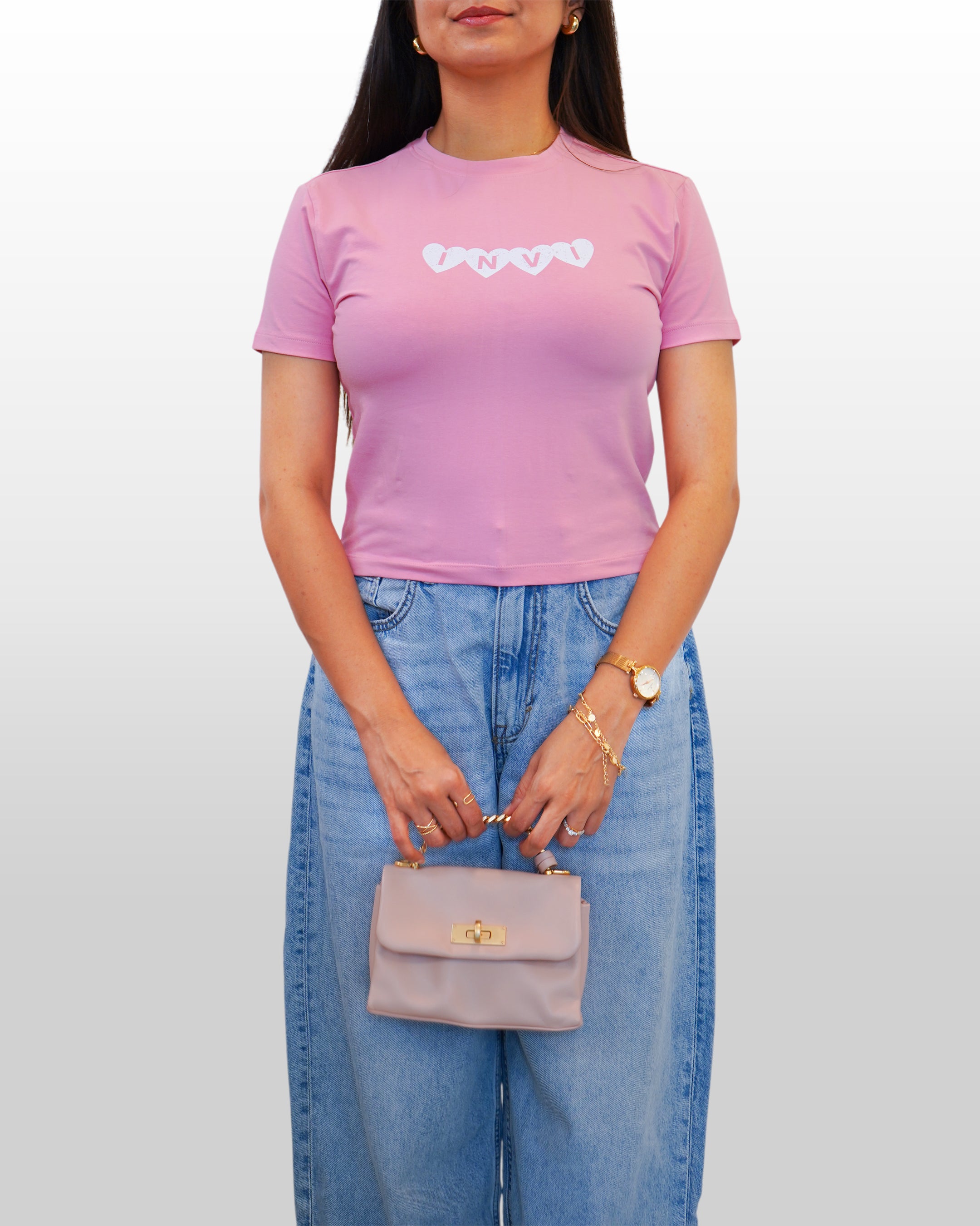 INVI Pink Heart Tee