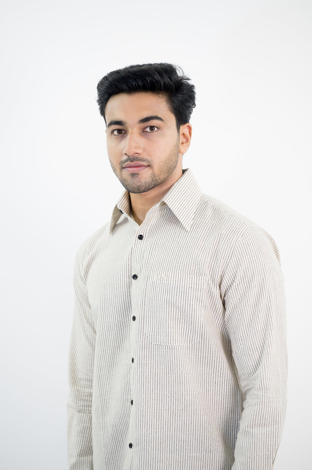 BLACK STRIPED SHIRT