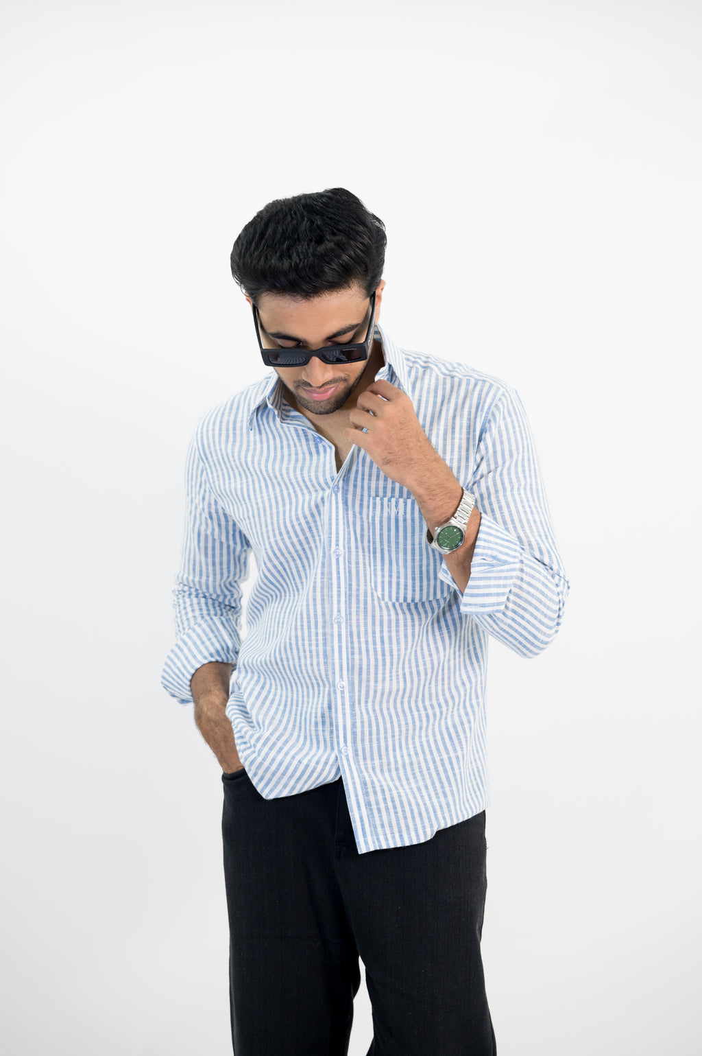 BLUE STRIPED SHIRT